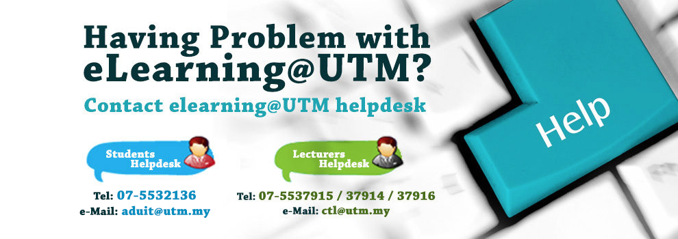 Helpdesk eLearning@UTM